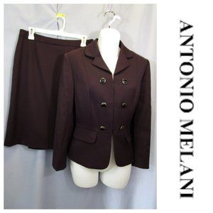 Antonio Melani Double Breasted Skirt Suit Career 6